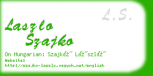 laszlo szajko business card